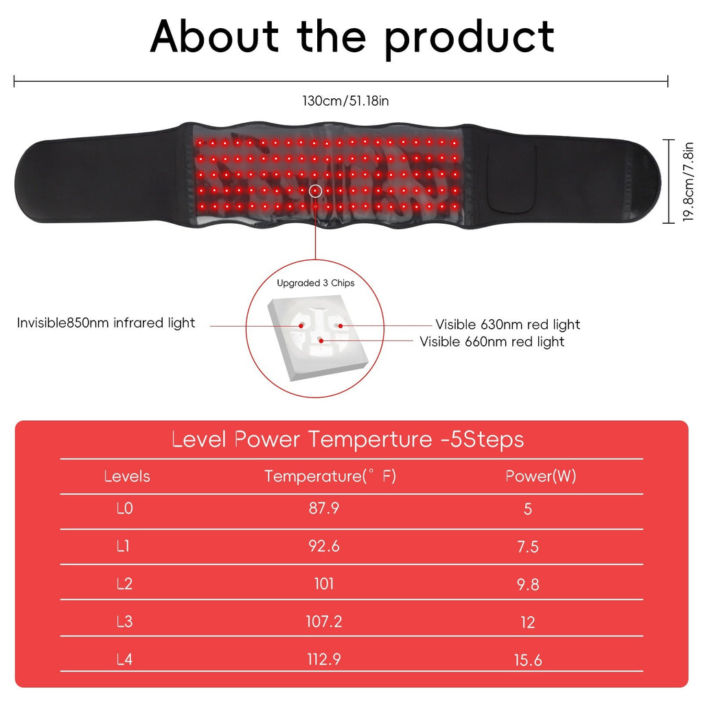 Red Light Therapy Massage Heating Belt