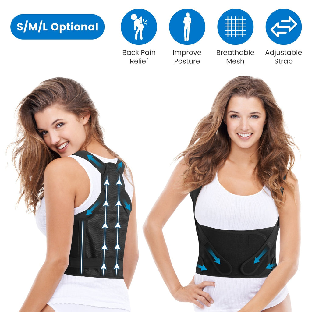 Adjustable Posture Corrector for Women & Men – Back Brace for Pain Relief & Spine Support